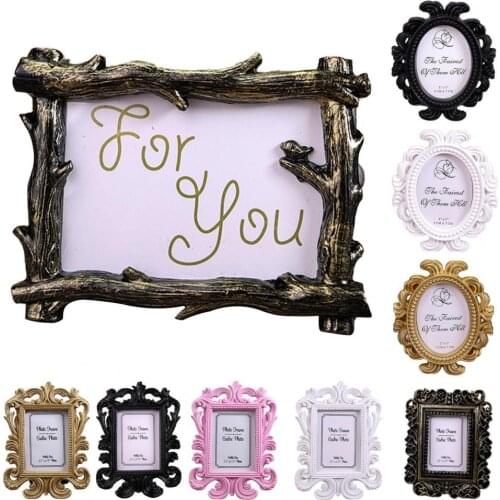 Hollow Design Oval/Rectangle Photo Frame Picture Holder Wedding Home Decor Gift