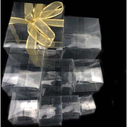 Hot 30pcs/lot Pvc Clear Square Gifts Boxes Transparent Jewelry Box Apply To Candy Toys Birthday Jewelry Packaging&Display Boxes