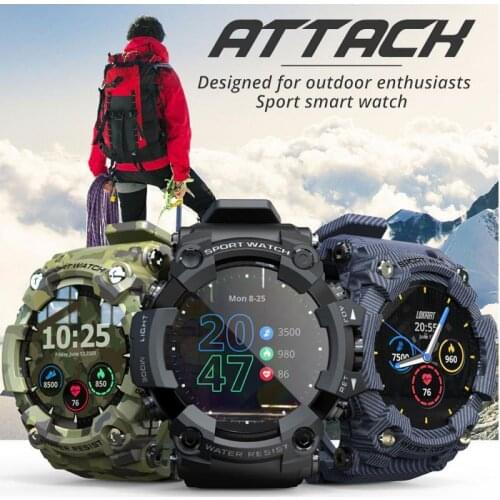 ATTACK Smart Watch Touch Screen Fitness Tracker Smartwatch Heart Rate Monitor Blood Pressure Waterproof Watch For Android Ios