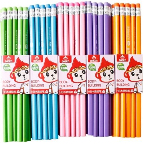 100pcs HB standard triangle pencil professional drawing quality wooden pencil school student gift