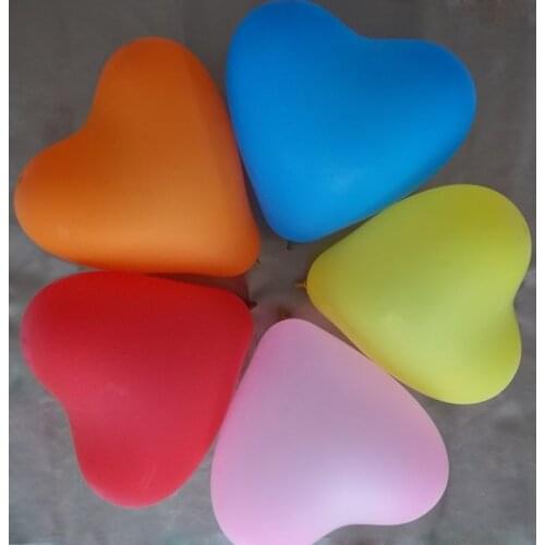 Wedding decorations Heart shape latex balloons Event party supplies Birthday favors Valentine day gift child toys 20pcs/lot