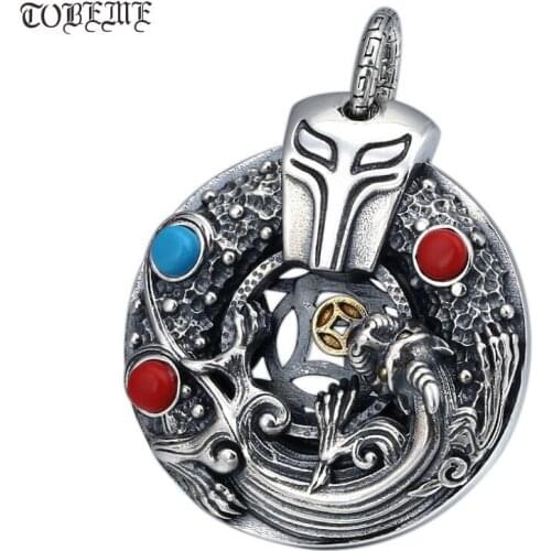 Thai 925 Silver Pixiu Pendant Fengshui Pixiu Pendant Wealth Pixiu Necklace Pendant Good Luck Amulet