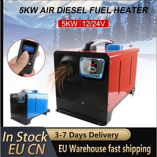 All In One Car Diesel Heater 12/24V 5000W Car Diesels Air Parking Heater LCD Remote Control Monitor Switch For Truck Bus Trailer