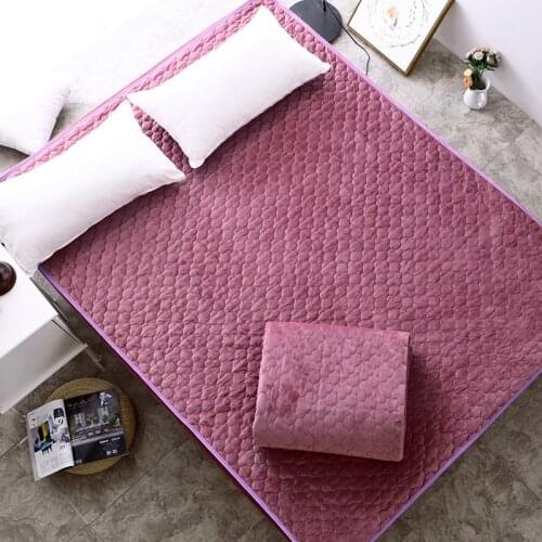 High End Thick Mattress Protector Warm Velvet Mattress Cover Bedding Set Bed Mattress Topper
