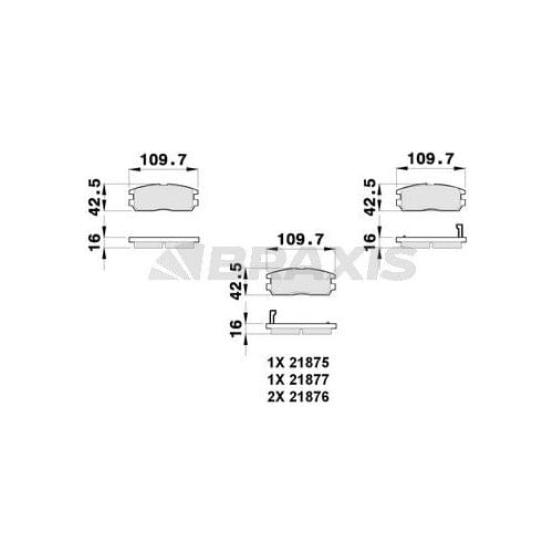 REAR BRAKE BALATASI FRONTERA A FRONTERA B 1605621 BRAXIS AB0260
