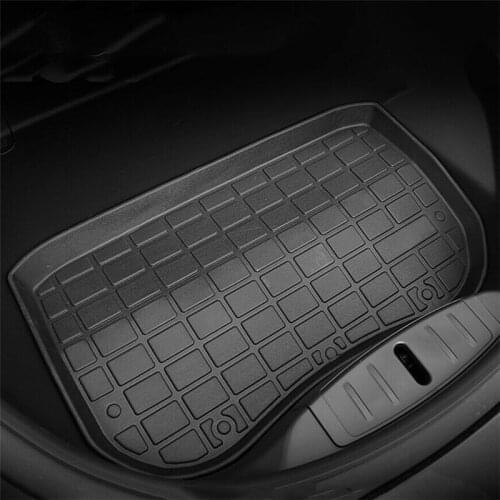 1Pc Black Silicone Rubber Car Front Rear Trunk Protective Pad Waterproof Tasteless Car Interior Accessory for Tesla Model 3