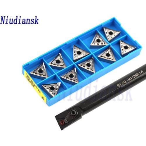 1pc S16Q-MTUNR16 Internal Turning Tool Holder S20R-MTUNR16 S25S-MTUNR16 MTUNL 10pcs TNMG1604 Carbide Inserts CNC Lathe Tools Set
