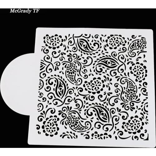 Brand Paisley Cake Fondant Cupcake Decorating Baking Cupcake Templates Stencil Cake Decorating Stencil Stencils For Decoration
