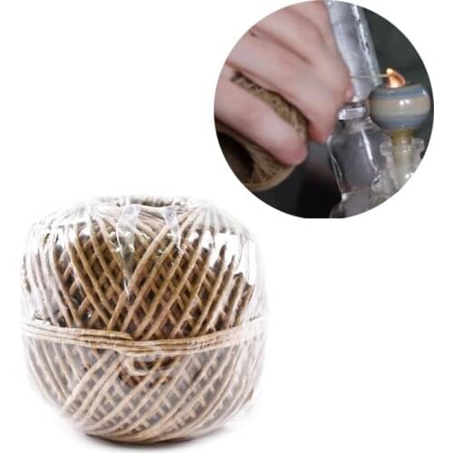 200 ft natural hemp wick with wax
