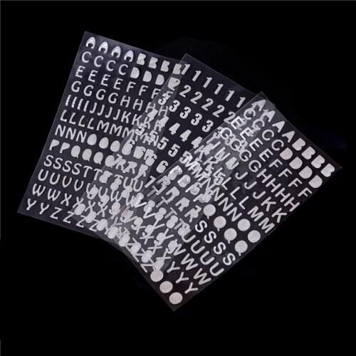 3 Sheets/lot Crafts Bronzing Stickers 21.5*10cm Silver/Gold DIY Scrapbook Digital letter number decorative sticker Toys