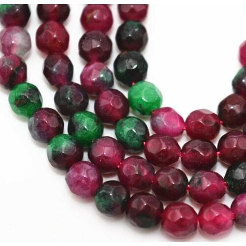 4mm Natural Faceted green Ruby Emerald Round Gemstone Loose Beads 15