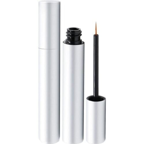 50pcs 3ml Matte Silver Mascara Eyelash Growth Serum Tubes Empty Lash Lift Liquid Eye Liner Beauty Containers Packaging Bottles