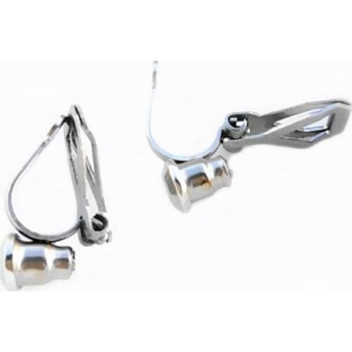 50pcs Stainless Steel Triangle Clip on Earring Converter Adapter Findings DIY for No Pierced Clip Back Kids Earrings Making