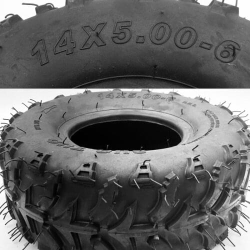 6 Inch ATV Tire 14x5.00-6 four wheel vehcile for 50cc 70cc 110cc Small ATV Front Or Rear Wheels Quad Buggy Mower Go-kart Buggy