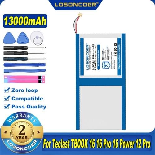 13000mAh For Teclast TBOOK 16 Pro 16 Power 12 Pro T16 Tablet Battery For Teclast TBOOK 11 ID: E5A3 ID: E5A6 ID: E5A7 ID:E5C8