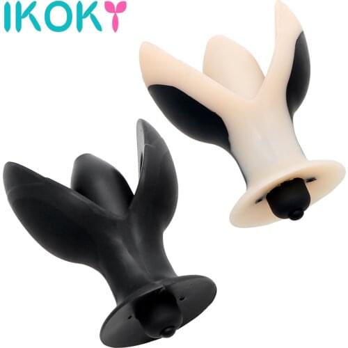 IKOKY Electric Shock Prostate Massage Opening Butt Plug Sex Toys for Women Anal Plug Vibrator Sex Products Adult Games