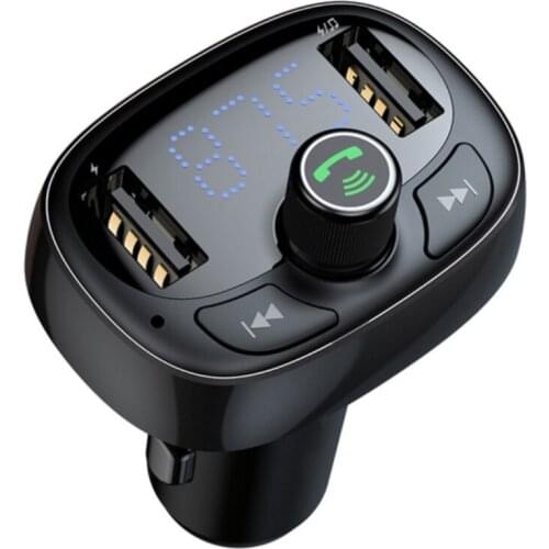 FM Transmitter Bluetooth Handsfree Car Kit Audio MP3 Player with 3.4A Dual U TF Card SB Car Charger FM Modulator