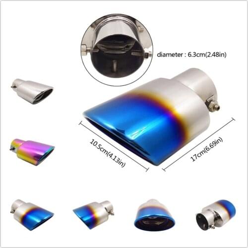 Automobiles Muffler Tail Throat Chrome Single Car Tails Pipes Decoration Stainless Steel Fittings For Nissan Sunny Changan Honda