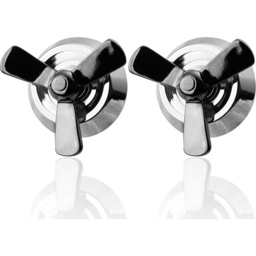 C-MAN Luxury shirt Black propeller cufflink for mens Brand cuff buttons cuff links High Quality abotoaduras Jewelry