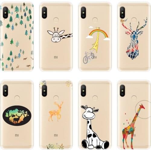 Phone Case For Xiaomi Mi A1 A2 Lite 8 SE Mi5 Mi6 Mi8 5 5C 5S 5X 6 6X Plus 8 SE LiteSilicone Soft Deer Giraffe Animal Back Cover