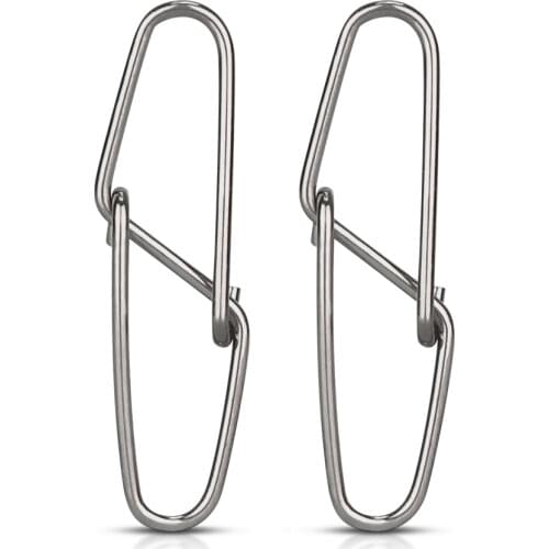 DNDYUJU (20-100PCS) Stainless Steel Swivels&Snap Crosslock Snap Fishing Barrel Swivel Safety Snap Fishing Lure Hook Connector