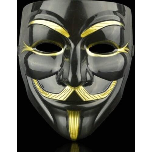 Movie Cosplay V for Vendetta Hacker Mask Anonymous Guy Fawkes Halloween Christmas Party Gift for Adult Kids Film Theme Mask