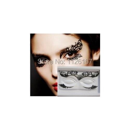 Min order 5$) hot sale fashion paper cutting eye stickers eyeliner rayal luxury high quality false eyelashes free shipping