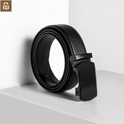 New Original Youpin VLLICON leather belt First layer cowhide geometric cutting automatic buckle belt high qulaity for man