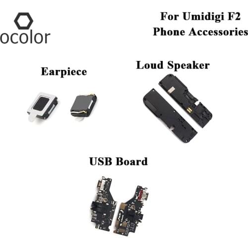 Ocolor For Umidigi F2 USB Charge Board Earpiece Loud Speaker Assembly Parts For Umidigi F2 USB Board Earpiece Loud Speaker