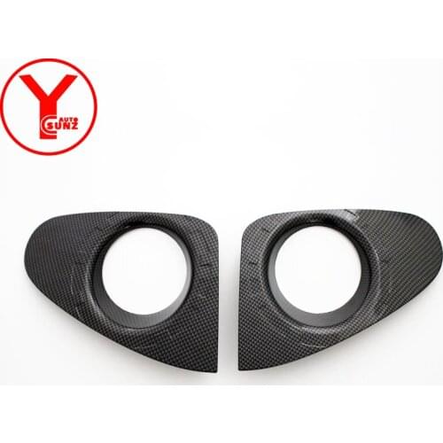 For Toyota Fortuner HILUX SW4 2015 2016 2017 2018 Carbon Fiber Front Fog Light Cover Fog Lamp Trim Car Styling Part Accessories
