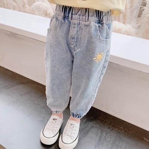 Hot Spring newborn baby girls clothes denim trousers for toddler girls' clothing baby children school wear pants