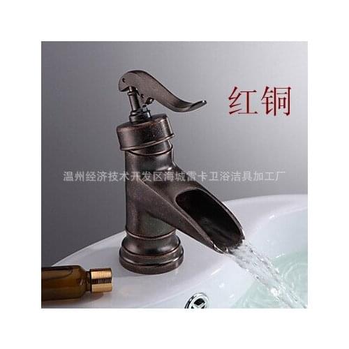 Factory direct supply Single copper / ORB / ancient silver tricolor mouth wide copper basin mixer beat Crystal Falls