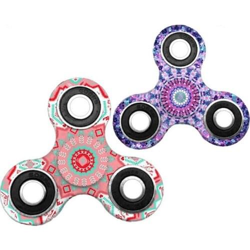 Rainbow Metal Flower Spinner Latest Colorful Stress Relieve Hand Spinner Round Snowflake Flower Cat Adult Gyro Toy