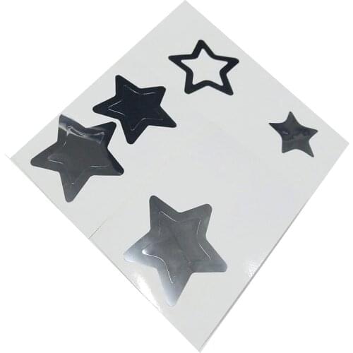 Silver Metallic Star Shape Stcikers 2 Inch Wall Decals (160 Decals) | Easy to Peel/Stick Safe on Painted Walls | Removable Label