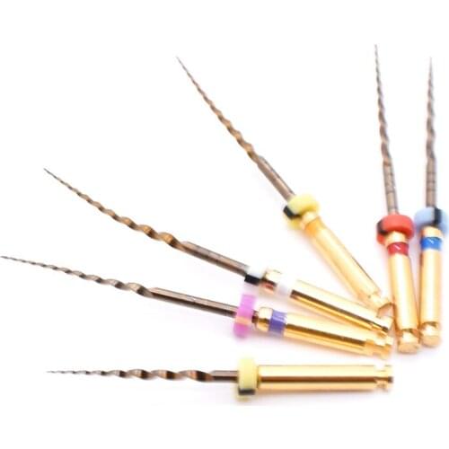 Dental Tools Classical Rotary Files Root Canal Endo Files Golden Heat activation Density Materials