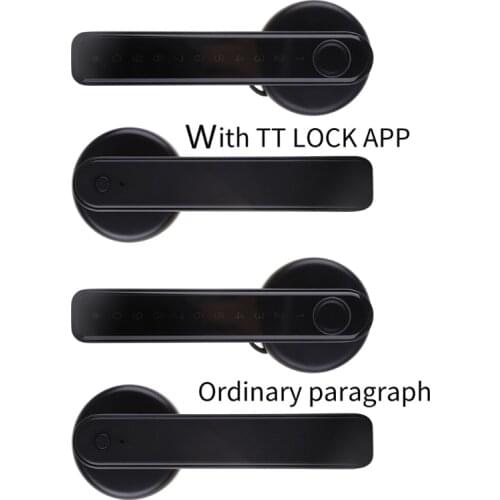 50 Fingerprints and Touch Screen Smart Keyless Door Lock for Wooden Doors Black Digital Single Fingerprint Door Lock