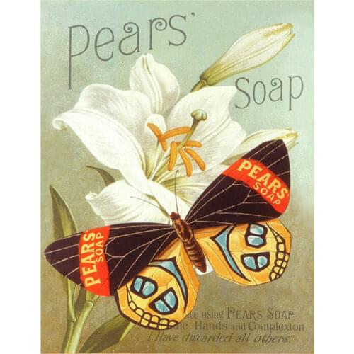 PEARS SOAP Vintage BATHROOM Advert METAL TIN SIGN POSTER WALL PLAQUE