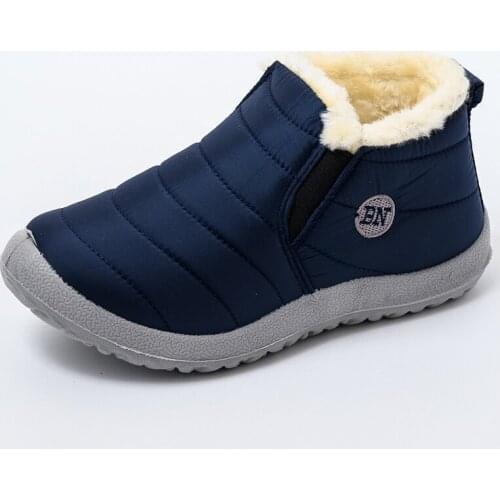 Women Boots Ultralight Winter Shoes Women Ankle Botas Mujer Waterpoor Snow Boots Female Slip On Flat Casual Shoes Plush Footwear