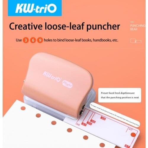 1pcs DIY Paper Puncher 3Hole 6Hole 9Hole Puncher Handheld Loose Leaf Hole Punch Handmade Paper Hole Puncher Notebook Scrapbook