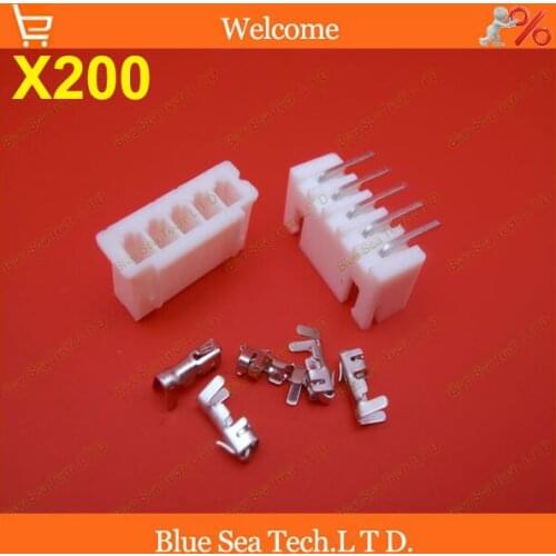 200 sets 5 Pin XH 90 angle bend Pin Connector 2.54mm XH-5P Kits for PCB/Automotive/electronic circuit ect.Free Shipping