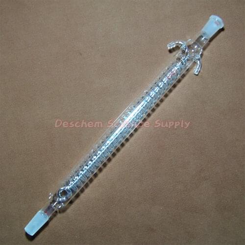 400mm,24/40,Coil Reflux condenser,Jacket 40cm,Borosilicate Laboratory Glassware