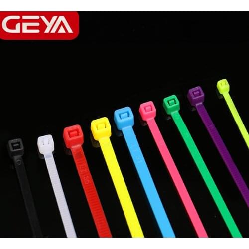 50PCS 4.8mm Self-locking Nylon Cable Tie Eco-friendly Wire Organizer Nylon Cable Tie White Color Cable Tie Set GEYA