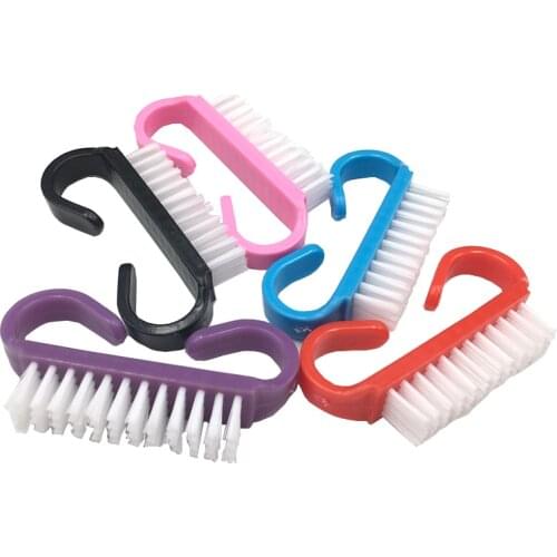 50Pcs/lot five Color Art Brush Set Plastic Dust Remover UV Gel Polish Manicure Tools High Quality Cleaning Brushes