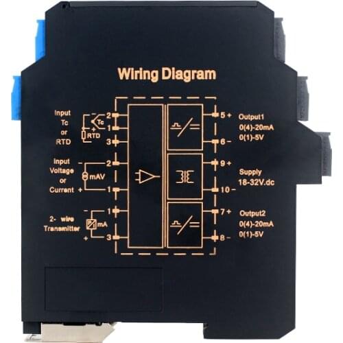 QIDIAN GLN Series 4-20mA Analog Galvanic Signal Isolator 1 In 1 out 1 in 2 out Current Distribution Isolation