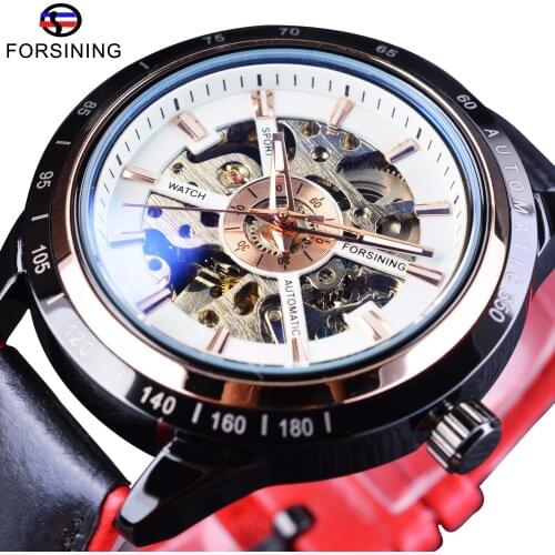 Forsining 2017 Sport Racing Design Transparent Waterproof Skeleton Automatic Wrist Watch Mens Watches The Best Luxury Brand