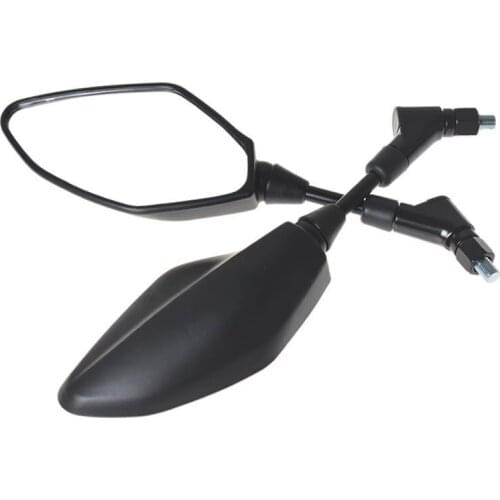 For Kawasaki Honda Road Races Scooter Rearview Mirror 10mm Positive Tooth Reflector Rearview Mirror
