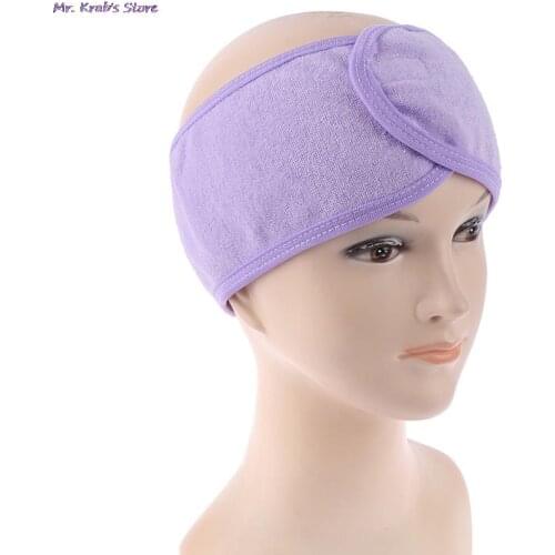 Spa Bath Shower Wash Face Elastic Hair Bands Fashion Head turban Ladies Cosmetic Fabric Towel Headbands for Women