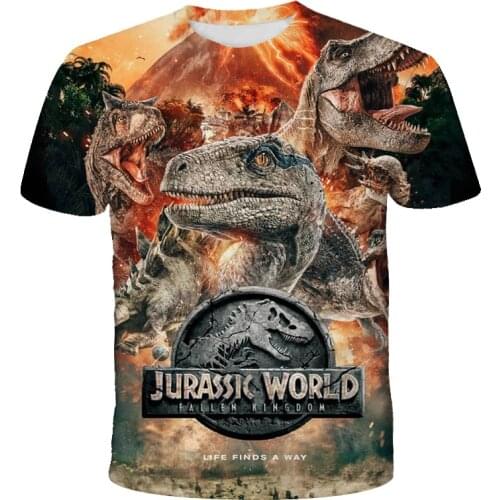 Jurassic Park T Shirt Kids Hot Summer Tops Baby Boy Girl Clothes Dinosaur Printed T Shirt Cartoon Children Comfortable Casual To