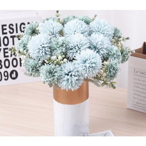 7 Pcs Artificial Flowers Hydrangea Branch Home Wedding Decor Autum Silk Plastic Flower High Quality Fake Plants Hydrangea Crafts