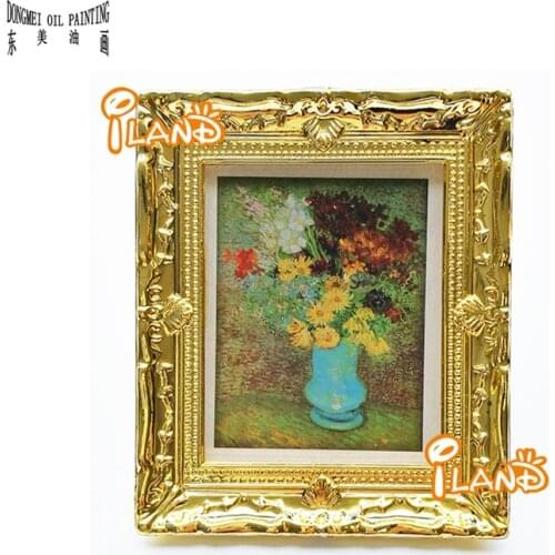 Oil Painting world famous paintings Still life classical vase Mini on Small Thin Board Match Framework High Quality 2021030504